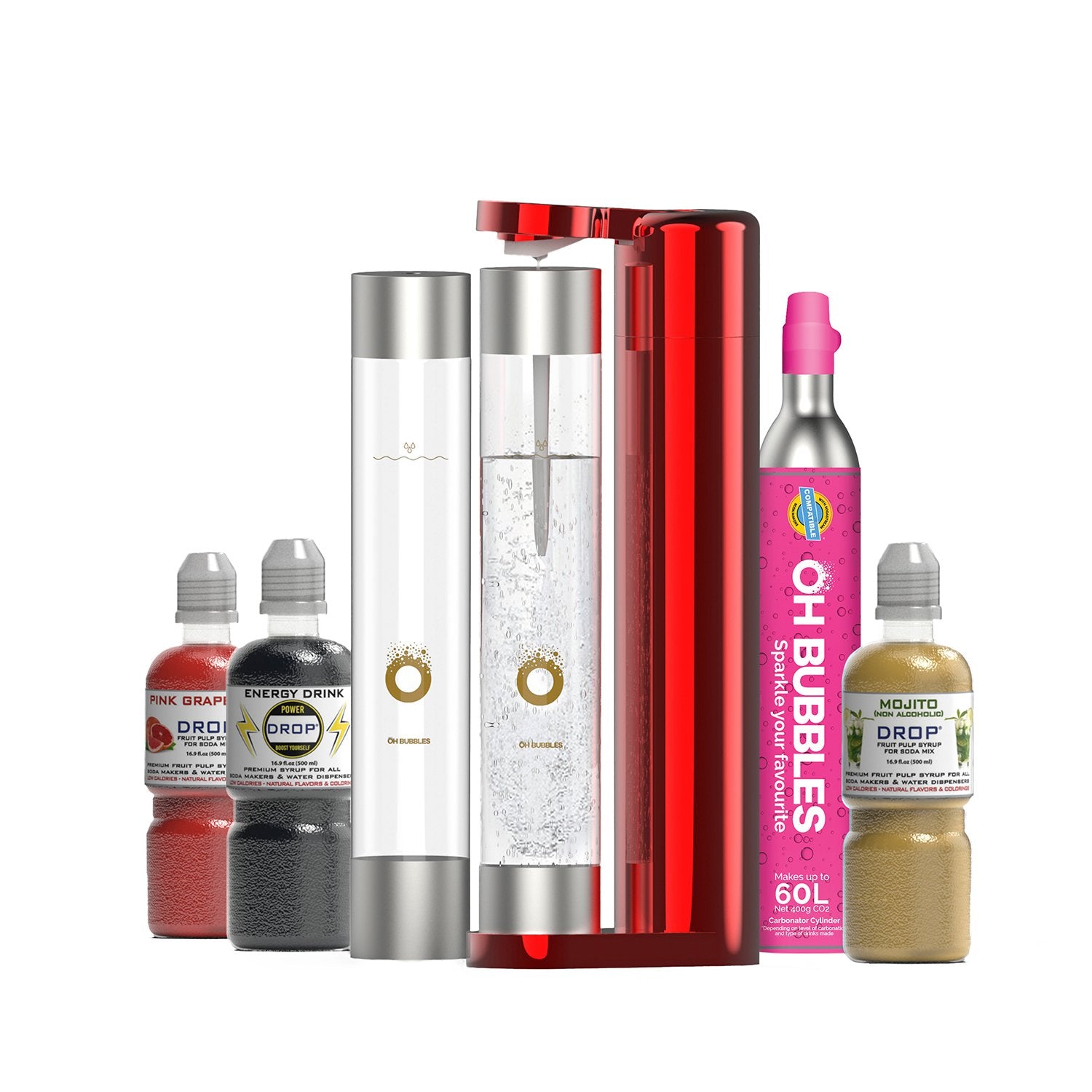 Sparkling Drink Maker - Family Pack - Various Colours, UNLIKE SODASTREAM