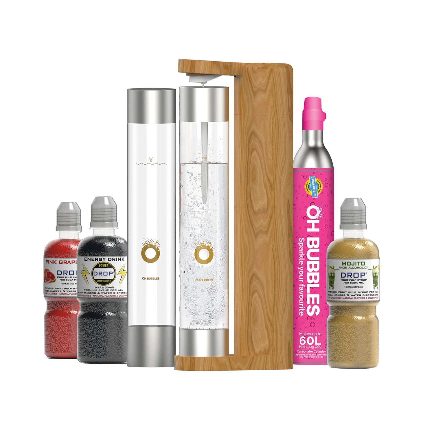 Sparkling Drink Maker - Family Pack - Various Colours, UNLIKE SODASTREAM