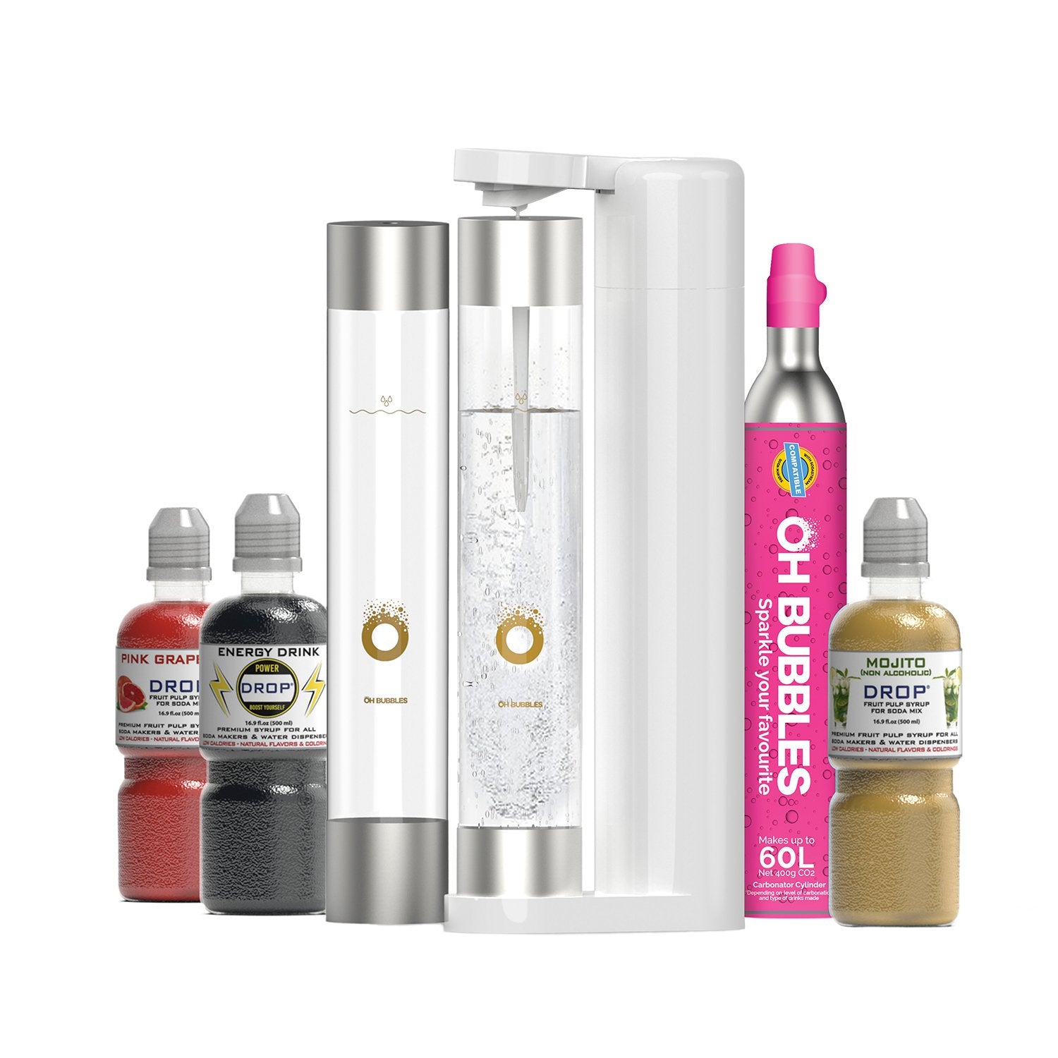 Sparkling Drink Maker - Family Pack - Various Colours, UNLIKE SODASTREAM