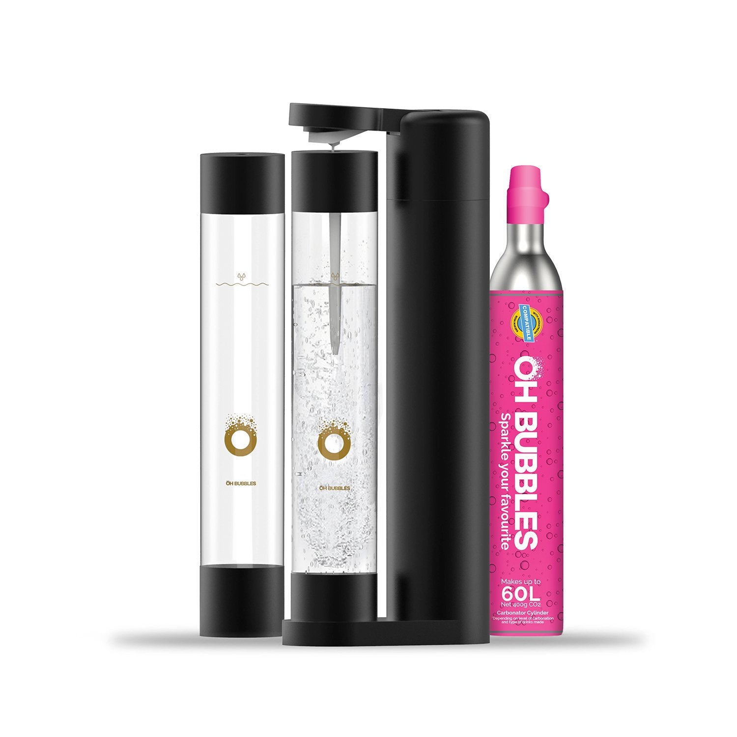 Sparkling Drink Maker - Starter Pack - Various Colours, UNLIKE SODASTREAM
