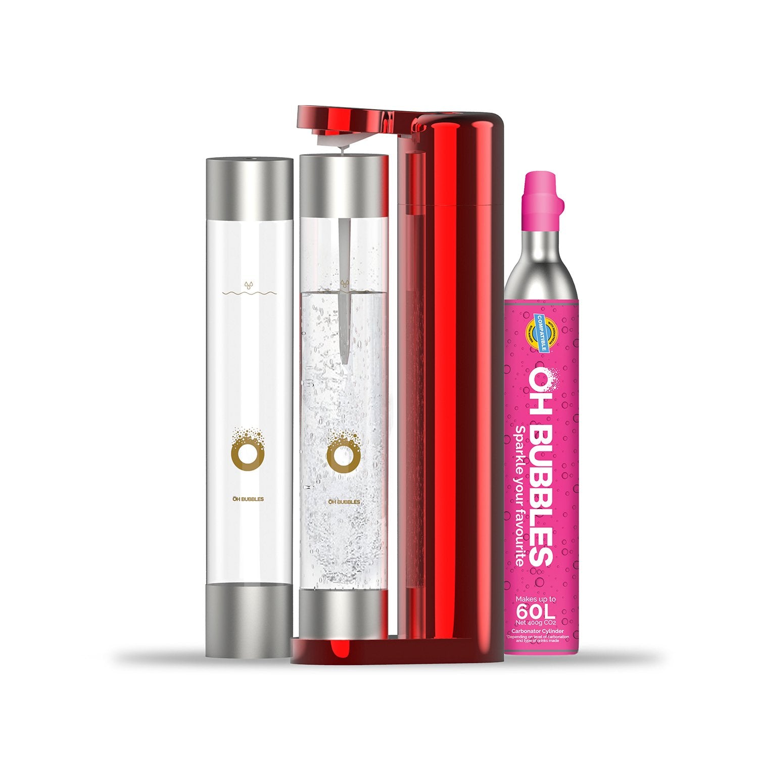 Sparkling Drink Maker - Starter Pack - Various Colours, UNLIKE SODASTREAM