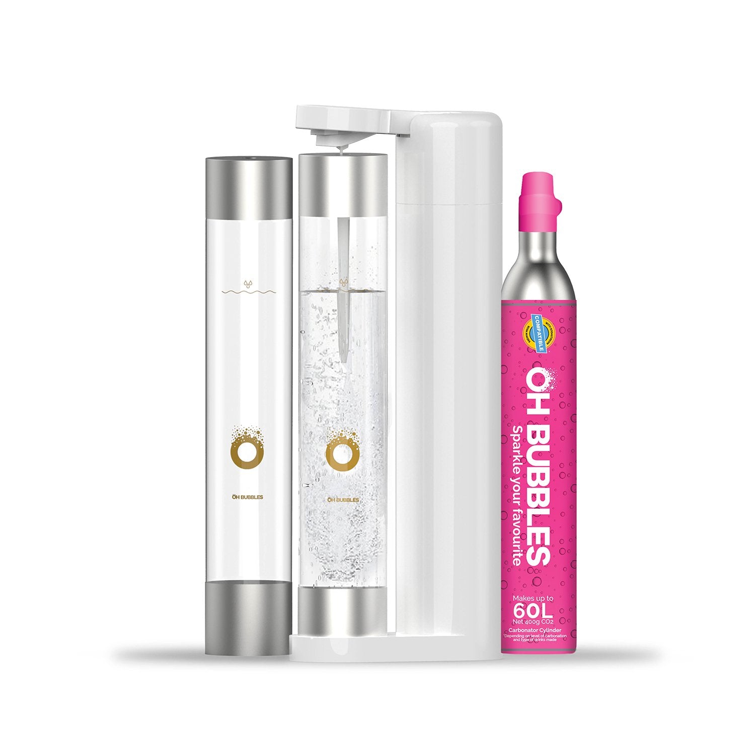 Sparkling Drink Maker - Starter Pack - Various Colours, UNLIKE SODASTREAM