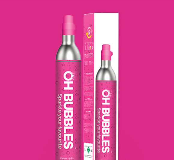 Oh Bubbles New 60L Co2 Gas Cylinder- Compatible with SodaStream , Aarke and Drink Mate
