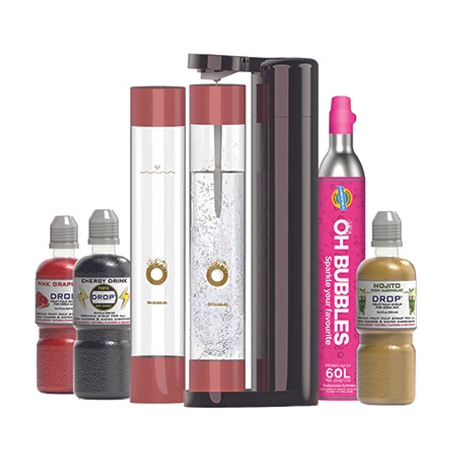 Sparkling Drink Maker - Family Pack - Various Colours, UNLIKE SODASTREAM